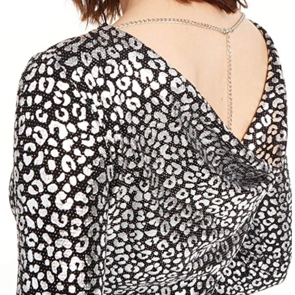 MichaelKors Leopard Print Cowl Neck Cocktail Dress - Picture 2 of 6